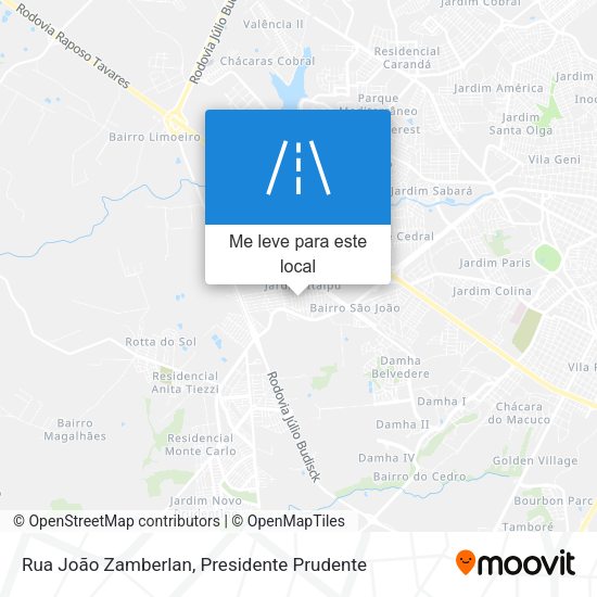 Rua João Zamberlan mapa