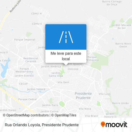 Rua Orlando Loyola mapa
