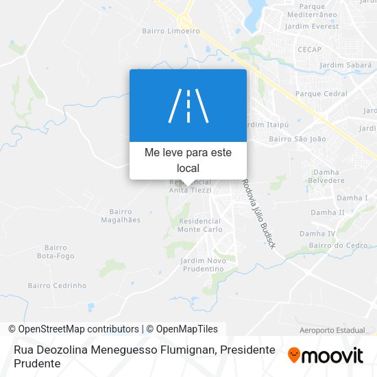 Rua Deozolina Meneguesso Flumignan mapa