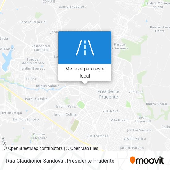 Rua Claudionor Sandoval mapa
