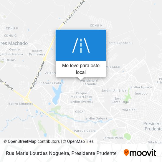 Rua Maria Lourdes Nogueira mapa