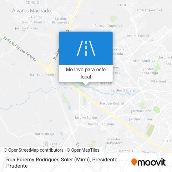 Rua Euremy Rodrigues Soler (Mimi) mapa