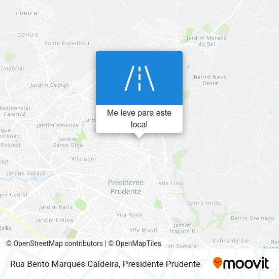 Rua Bento Marques Caldeira mapa
