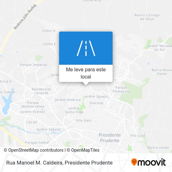 Rua Manoel M. Caldeira mapa