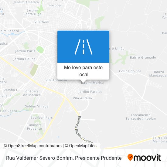 Rua Valdemar Severo Bonfim mapa