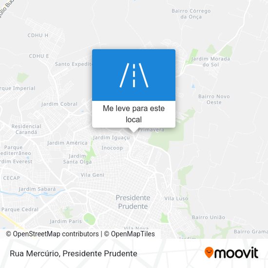 Rua Mercúrio mapa