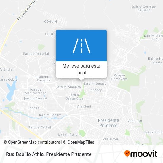 Rua Basílio Athia mapa