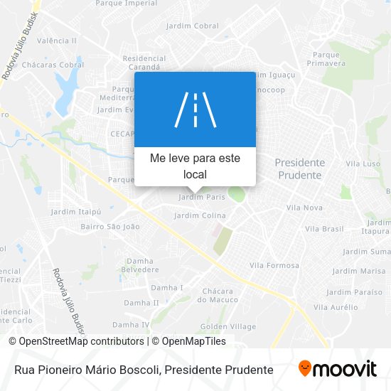 Rua Pioneiro Mário Boscoli mapa