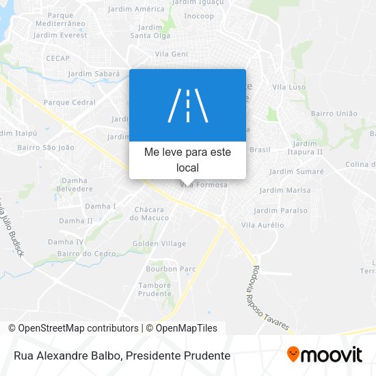Rua Alexandre Balbo mapa
