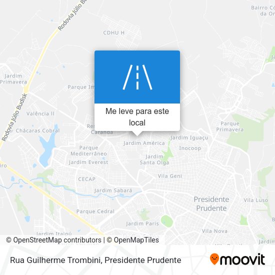 Rua Guilherme Trombini mapa
