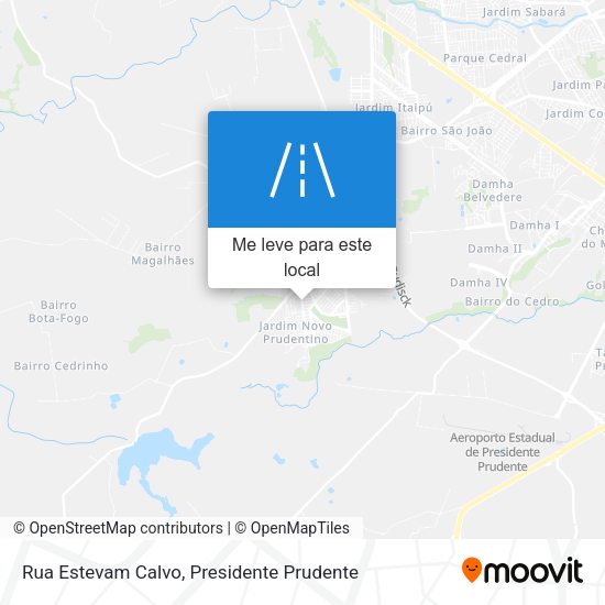Rua Estevam Calvo mapa