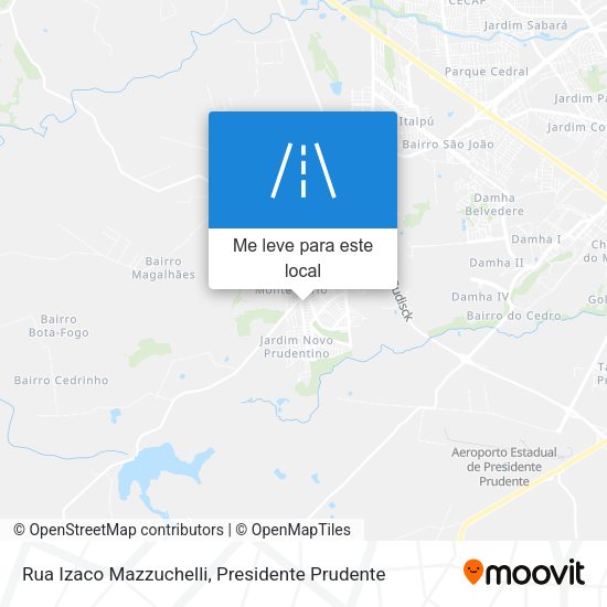 Rua Izaco Mazzuchelli mapa