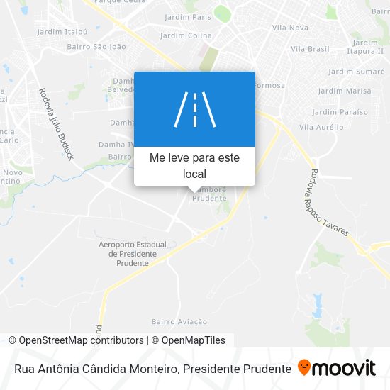 Rua Antônia Cândida Monteiro mapa
