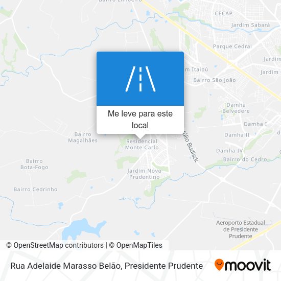 Rua Adelaide Marasso Belão mapa