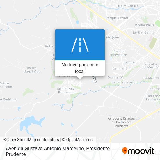 Avenida Gustavo Antônio Marcelino mapa