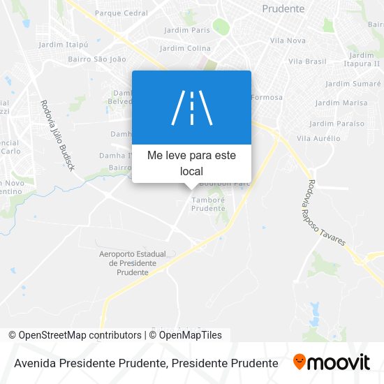Avenida Presidente Prudente mapa