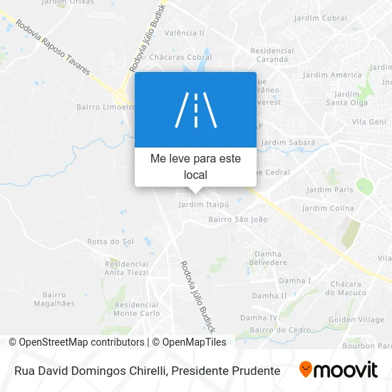 Rua David Domingos Chirelli mapa