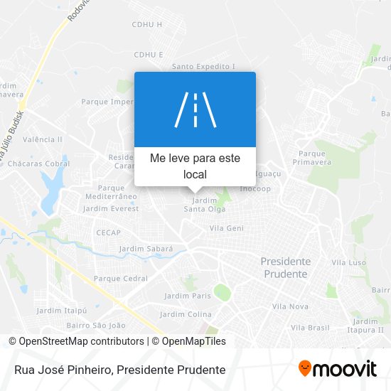 Rua José Pinheiro mapa