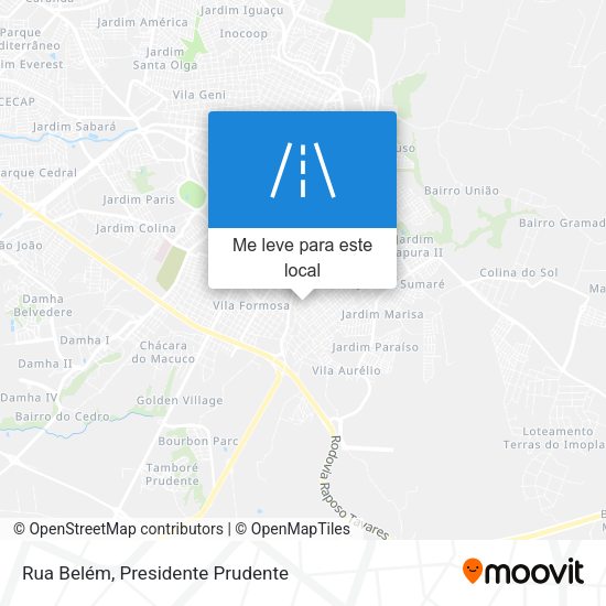 Rua Belém mapa