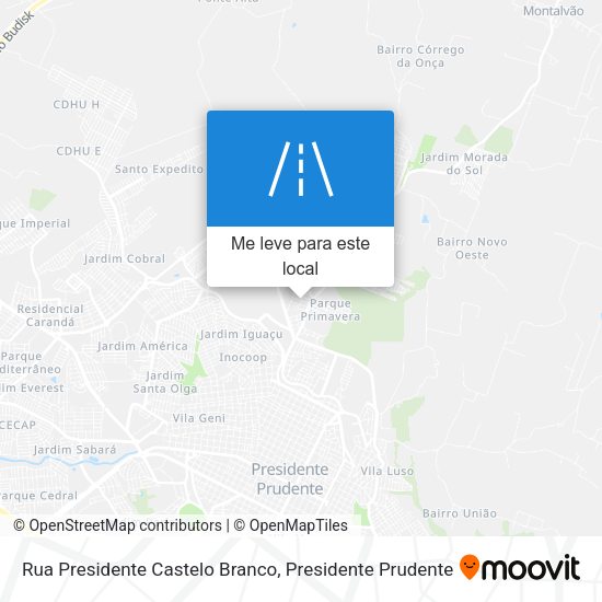 Rua Presidente Castelo Branco mapa