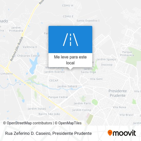 Rua Zeferino D. Caseiro mapa