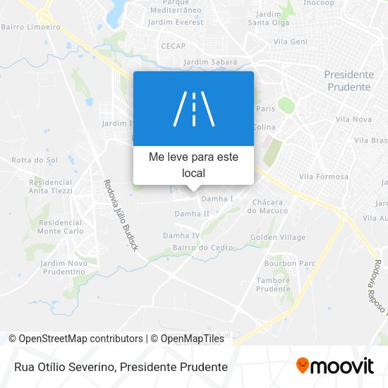Rua Otílio Severino mapa