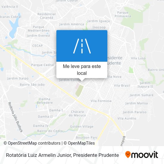 Rotatória Luiz Armelin Junior mapa