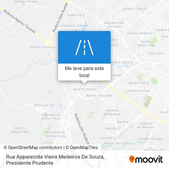 Rua Apparecida Vieira Medeiros De Souza mapa