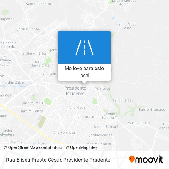 Rua Eliseu Preste César mapa