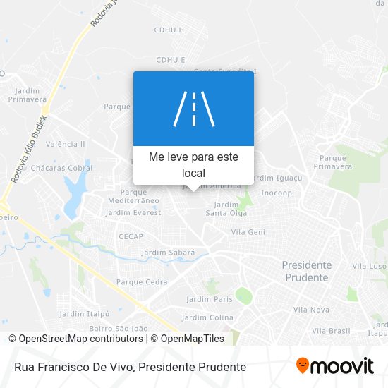 Rua Francisco De Vivo mapa