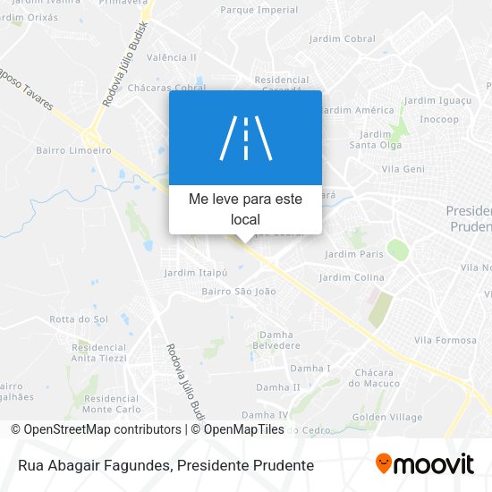Rua Abagair Fagundes mapa