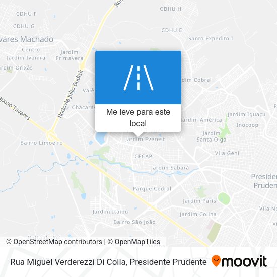 Rua Miguel Verderezzi Di Colla mapa