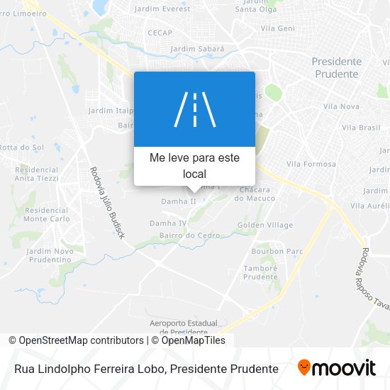 Rua Lindolpho Ferreira Lobo mapa