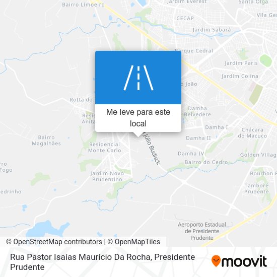 Rua Pastor Isaías Maurício Da Rocha mapa