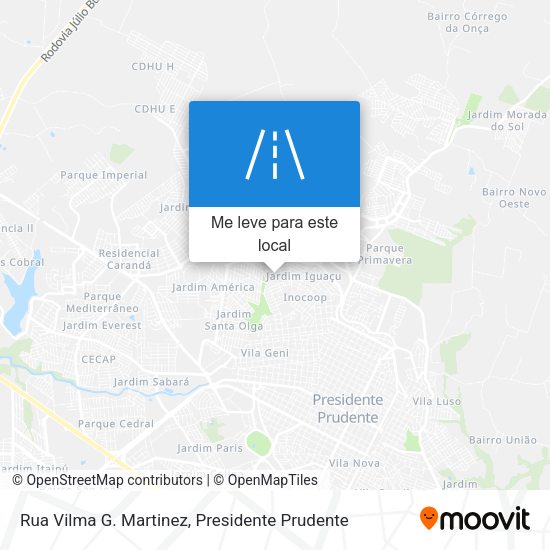 Rua Vilma G. Martinez mapa
