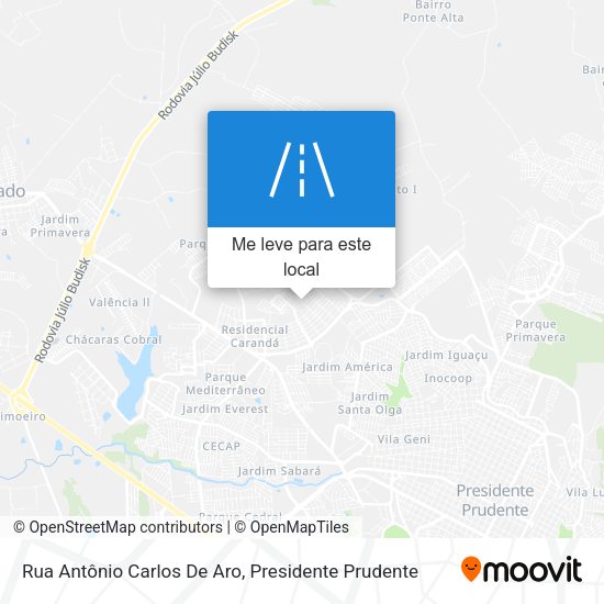 Rua Antônio Carlos De Aro mapa