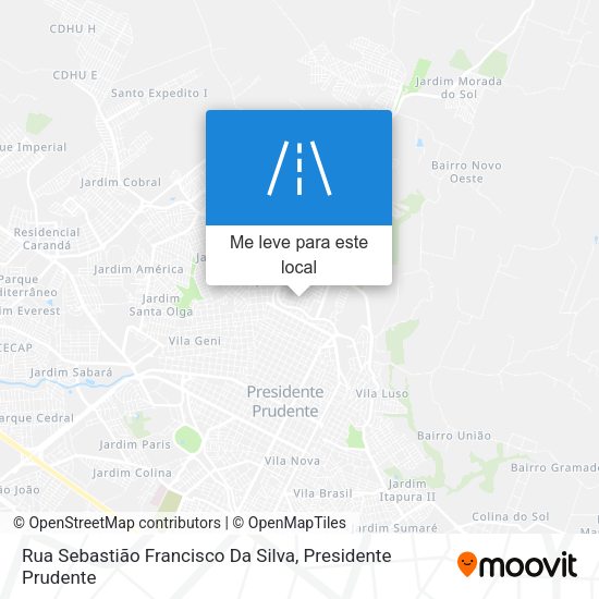 Rua Sebastião Francisco Da Silva mapa