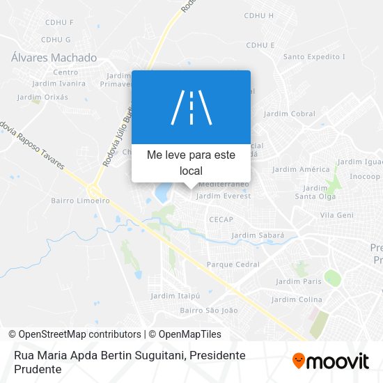Rua Maria Apda Bertin Suguitani mapa