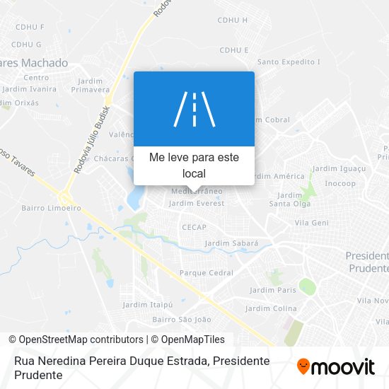 Rua Neredina Pereira Duque Estrada mapa