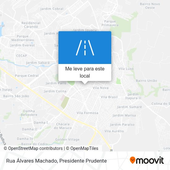 Rua Álvares Machado mapa