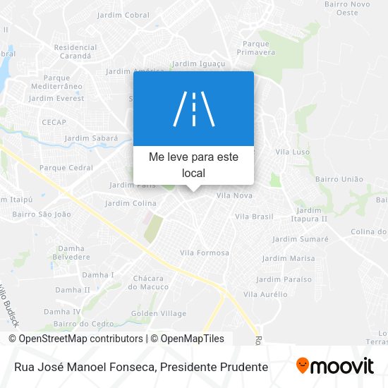 Rua José Manoel Fonseca mapa