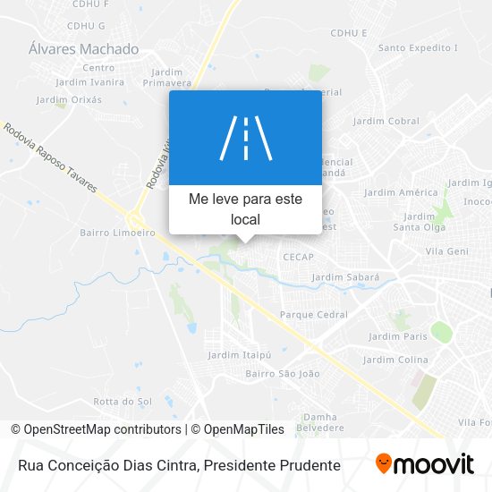 Rua Conceição Dias Cintra mapa