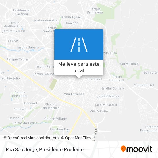 Rua São Jorge mapa