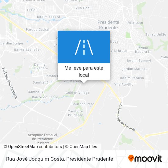 Rua José Joaquim Costa mapa