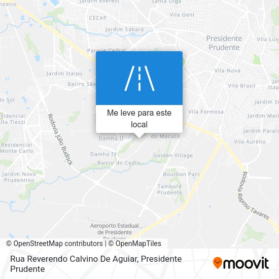 Rua Reverendo Calvino De Aguiar mapa