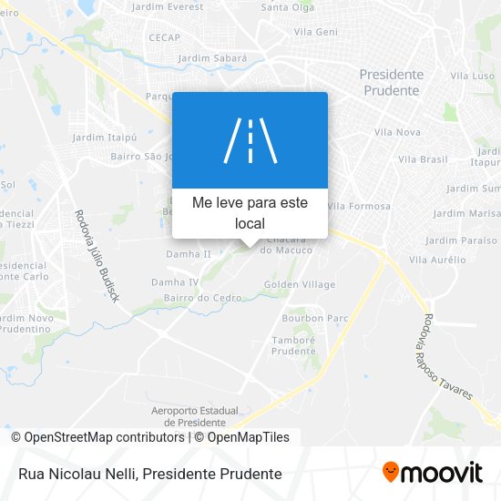 Rua Nicolau Nelli mapa