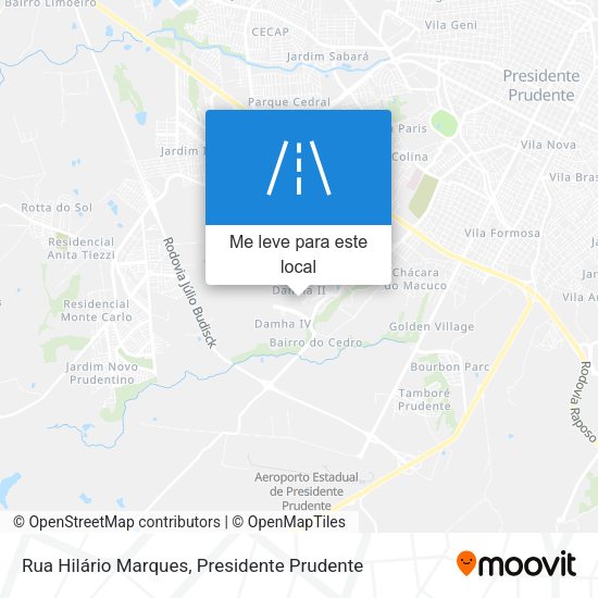 Rua Hilário Marques mapa