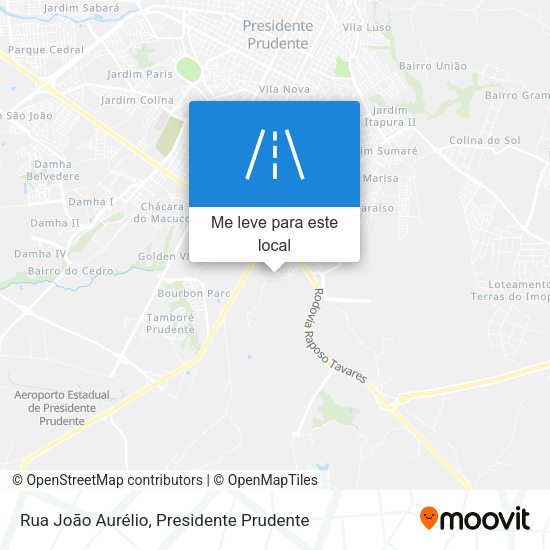 Rua João Aurélio mapa