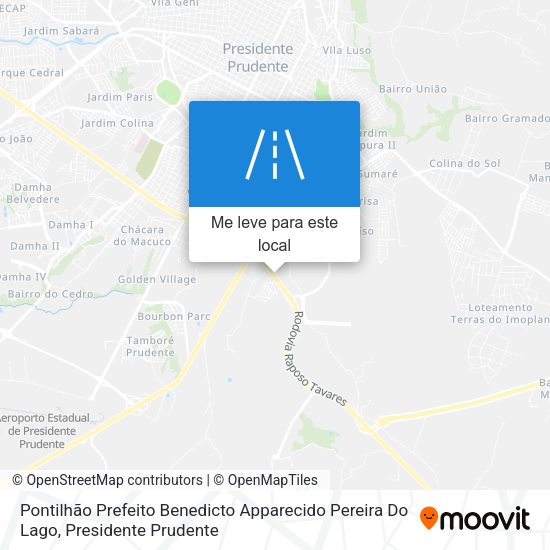 Pontilhão Prefeito Benedicto Apparecido Pereira Do Lago mapa