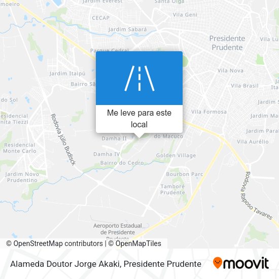 Alameda Doutor Jorge Akaki mapa